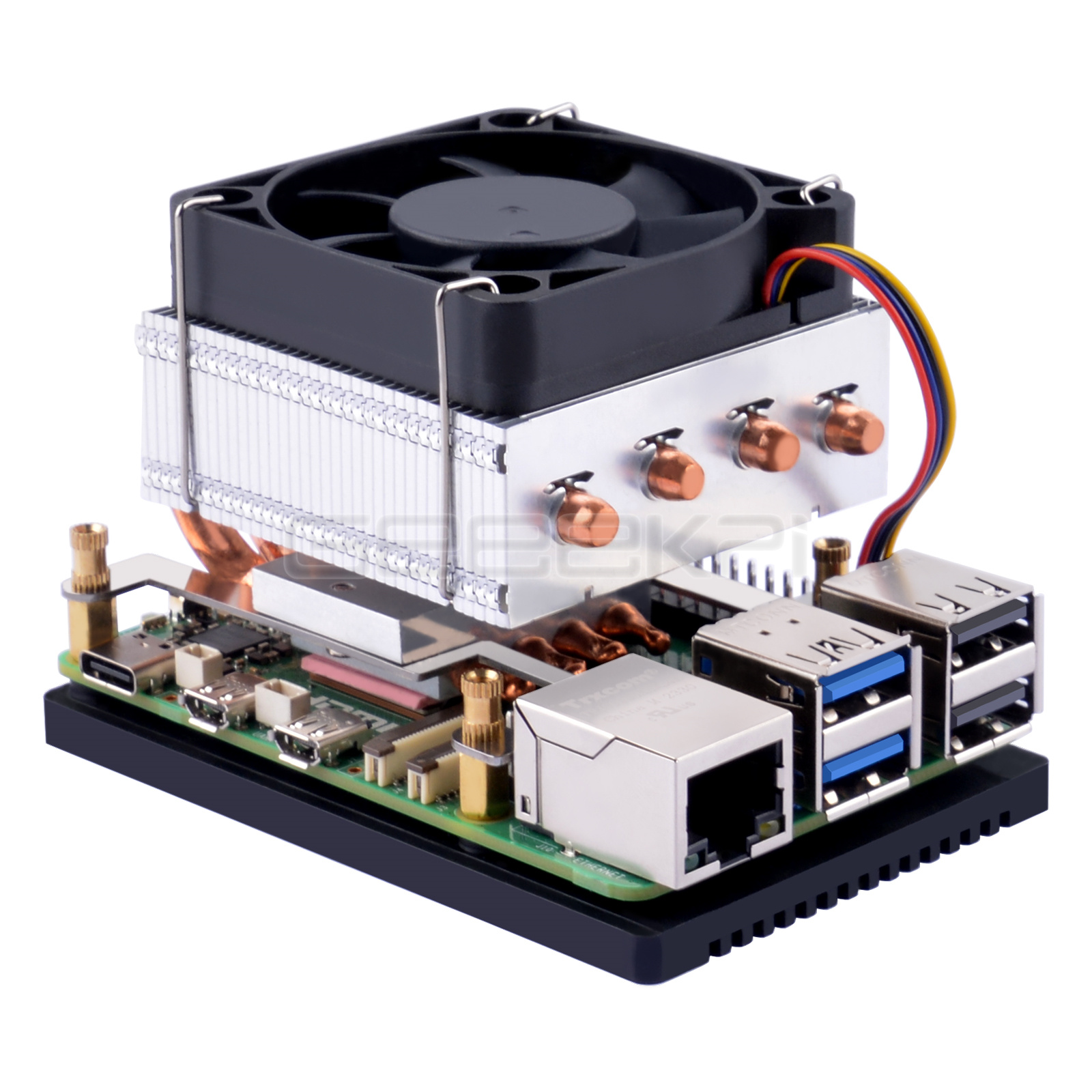 Argon One V3 M.2 Nvme Case - Enfriador de CPU Geeekpi de perfil
